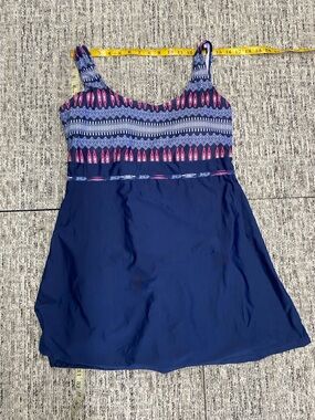 Navy Blue Patterned Swimdress